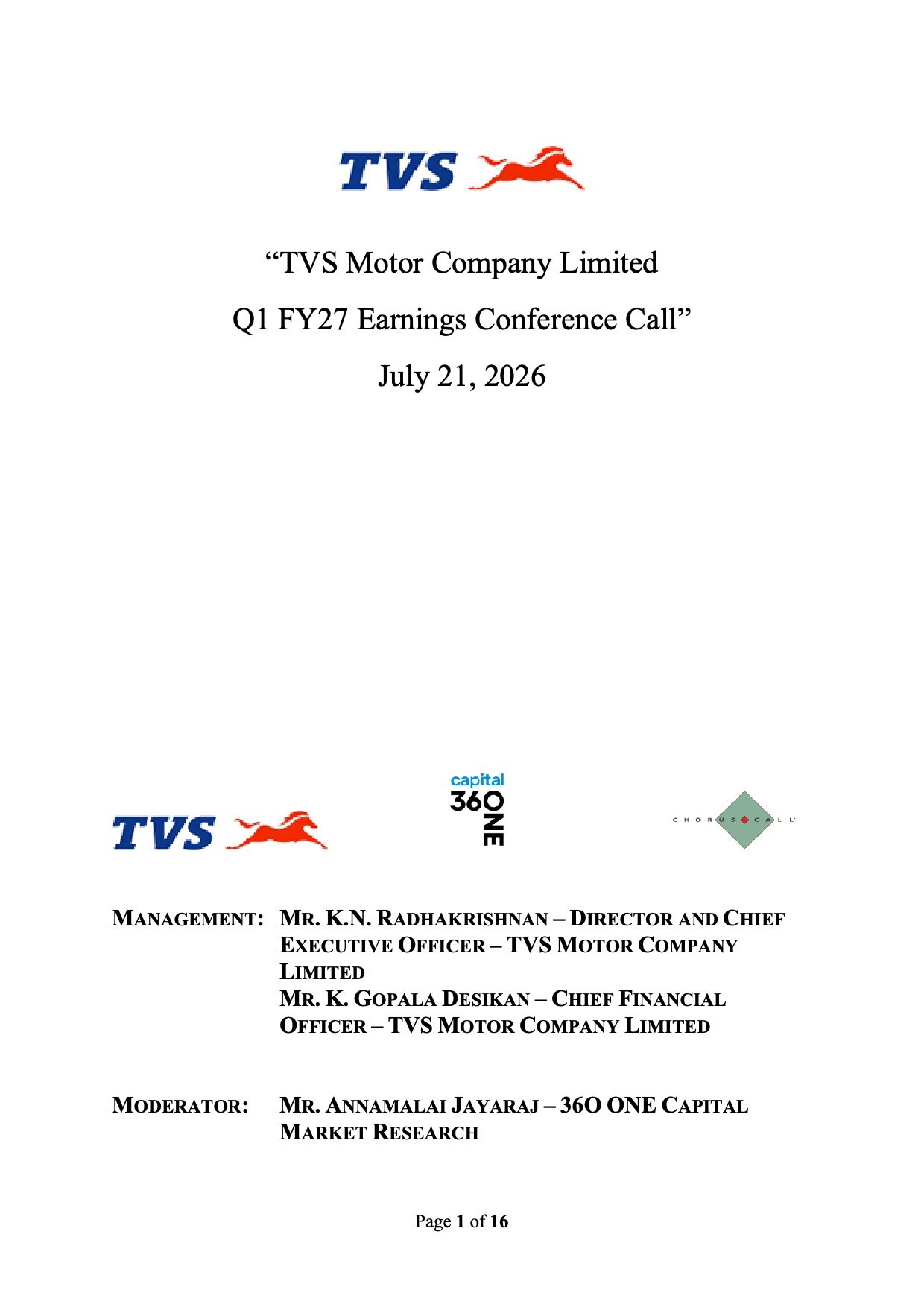 TVS Earnings