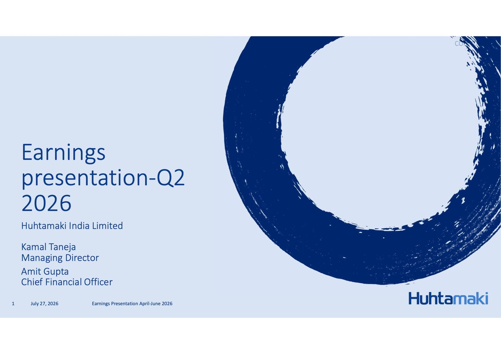 Huhtamaki India Q2 2026 Results