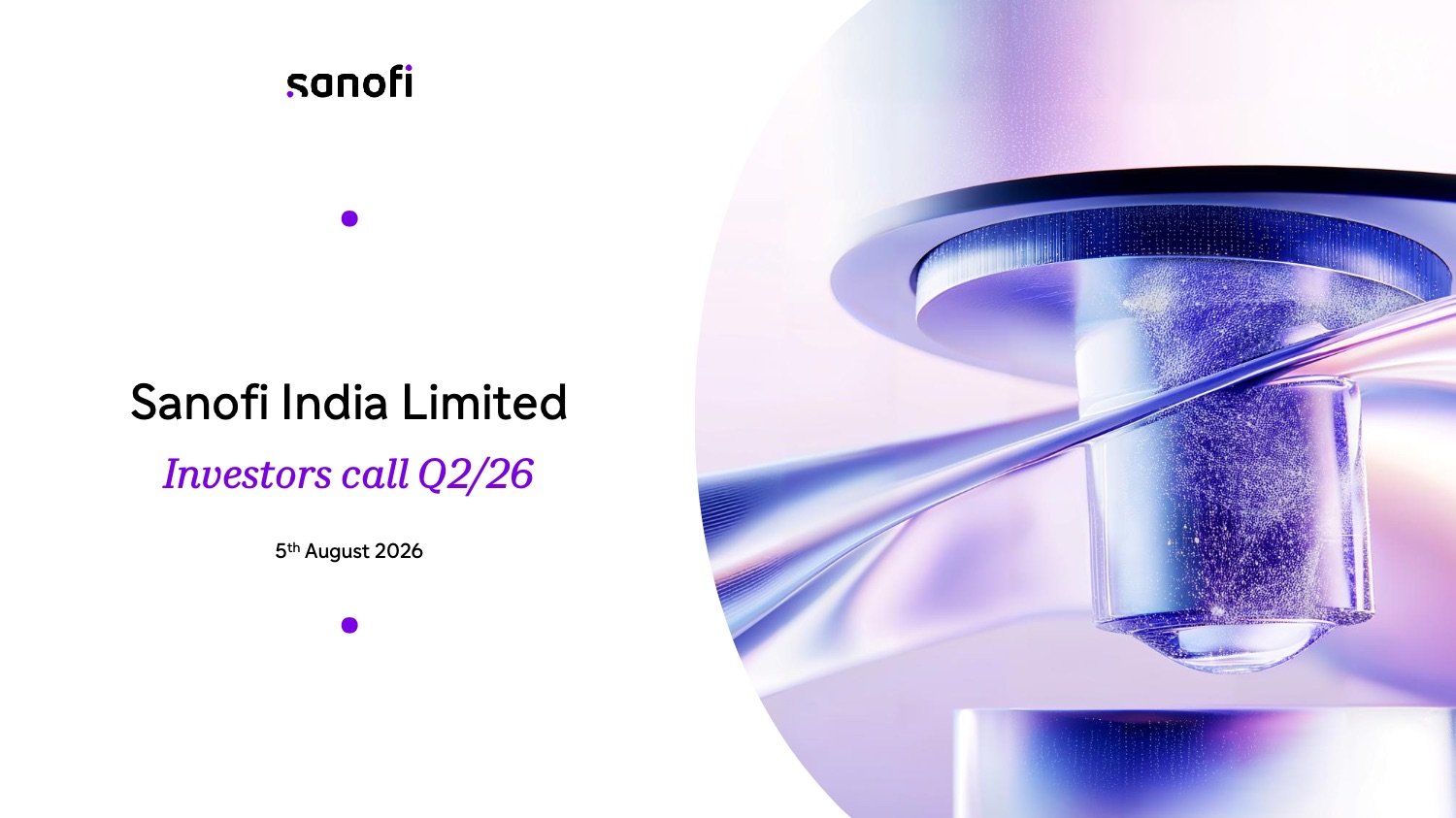 Sanofi India Q2 CY2026 Investor Presentation