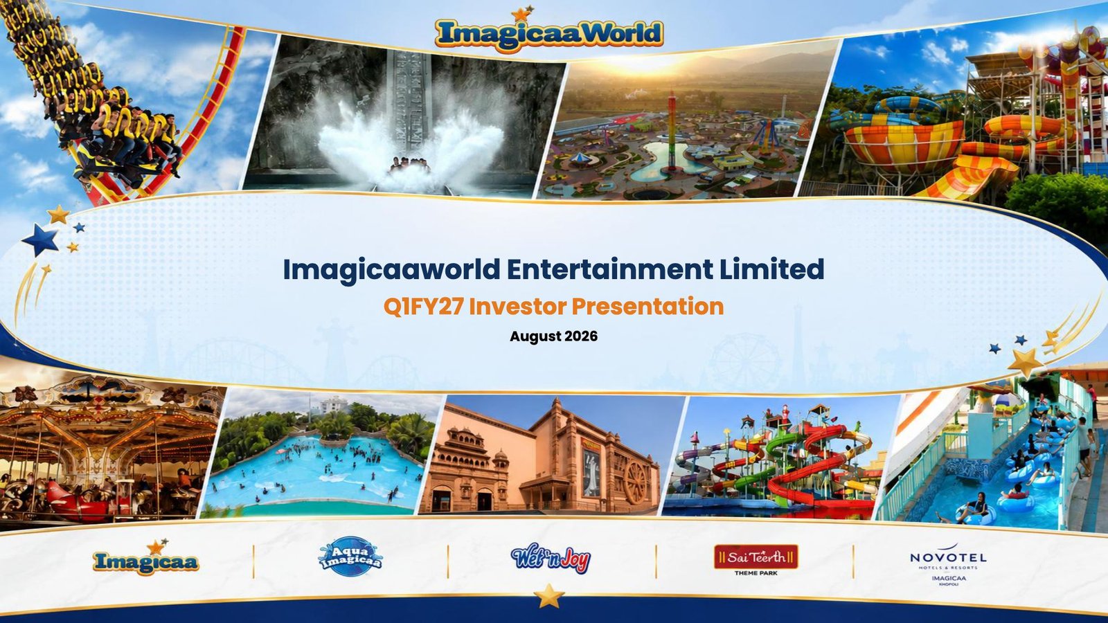 Imagicaaworld Entertainment Q1 FY27 Investor Presentation: Revenue Up 20%, EBITDA Rises 24% as Footfalls Grow 22% Imagicaaworld Q1 FY27 Investor Presentation