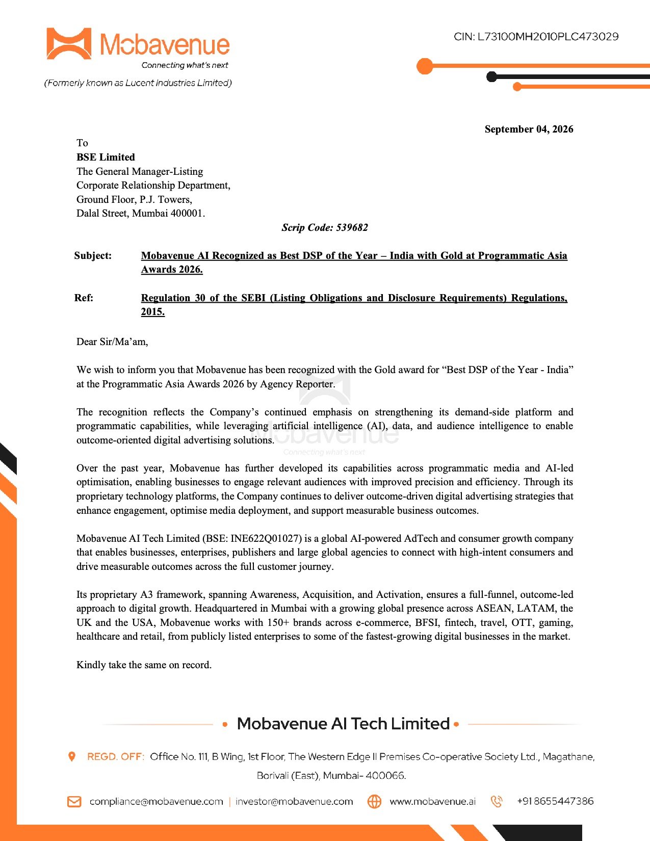 Mobavenue AI Programmatic Asia Awards 2026