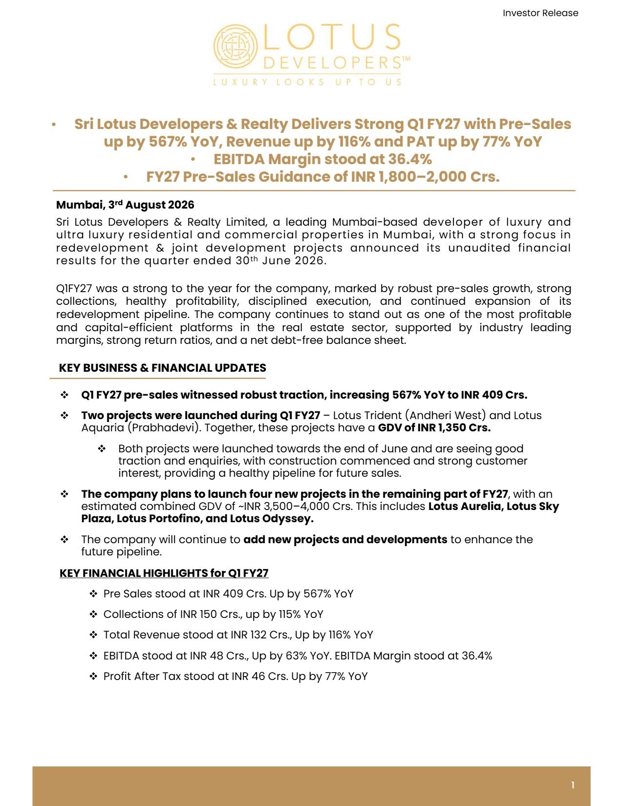 Sri Lotus Developers